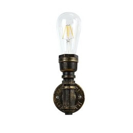 Applique murale en fer forgé, lampe sabre laser noire muette sur le mur