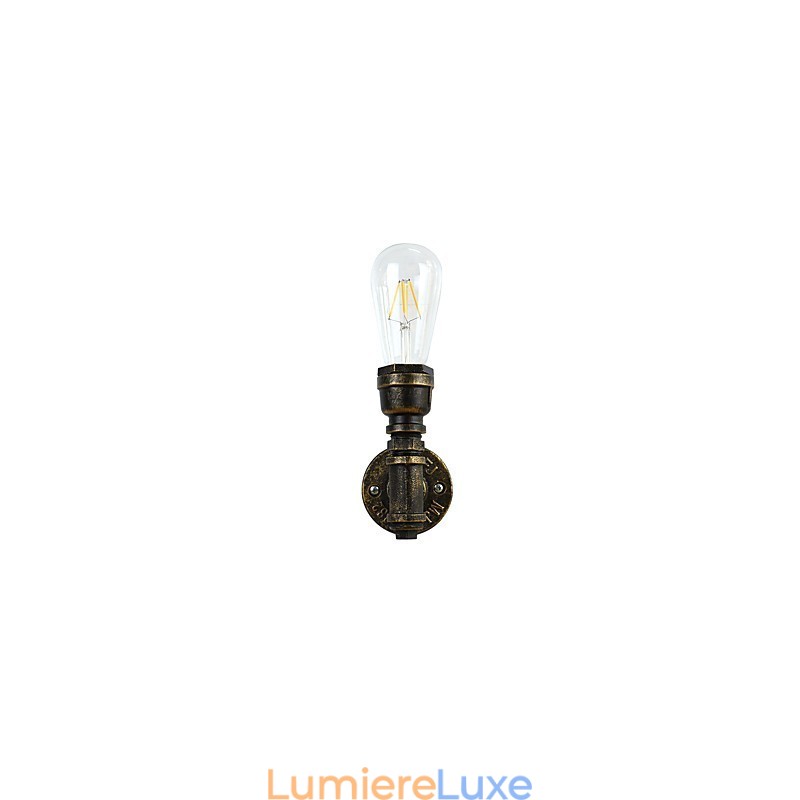 Applique murale en fer forgé, lampe sabre laser noire muette sur le mur