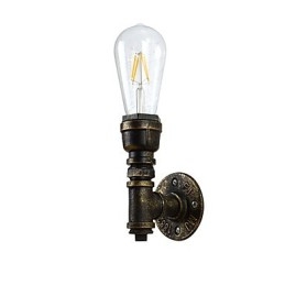 Applique murale en fer forgé, lampe sabre laser noire muette sur le mur