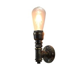Applique murale en fer forgé, lampe sabre laser noire muette sur le mur