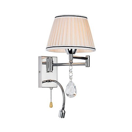Applique murale moderne contemporaine rustique Lodge moderne contemporaine Country Chrome avec bras pivotant en cristal Applique murale moderne contemporaine rustique Lodge moderne contemporaine Country Chrome avec bras pivotant en cristal