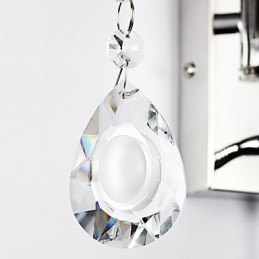 Applique murale moderne contemporaine rustique Lodge moderne contemporaine Country Chrome avec bras pivotant en cristal
