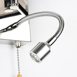 Applique murale moderne contemporaine rustique Lodge moderne contemporaine Country Chrome avec bras pivotant en cristal