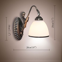 Lampe murale de style européen rétro pour salon, chambre à coucher, porche, balcon, café