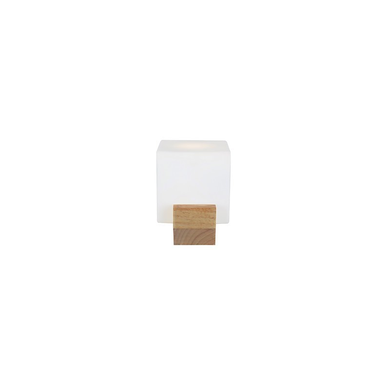 Lampe murale simple, lampe de chevet avec abat-jour en verre et bois massif pour chambre à coucher, commode, salon, chambre de bébé, dortoir universitaire, table basse, bibliothèque
