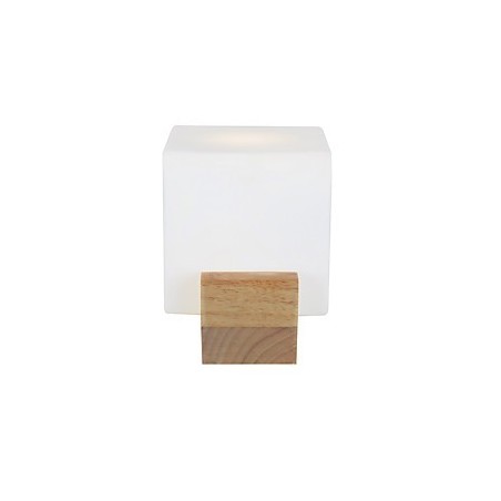 Lampe murale simple, lampe de chevet avec abat-jour en verre et bois massif pour chambre à coucher, commode, salon, chambre de bébé, dortoir universitaire, table basse, bibliothèque Lampe murale simple, lampe de chevet avec abat-jour en verre et bois massif pour chambre à coucher, commode, salon, chambre de bébé, dortoir universitaire, table basse, bibliothèque