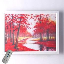 Peinture contemporaine moderne intégrée pour appliques murales à lumière ambiante