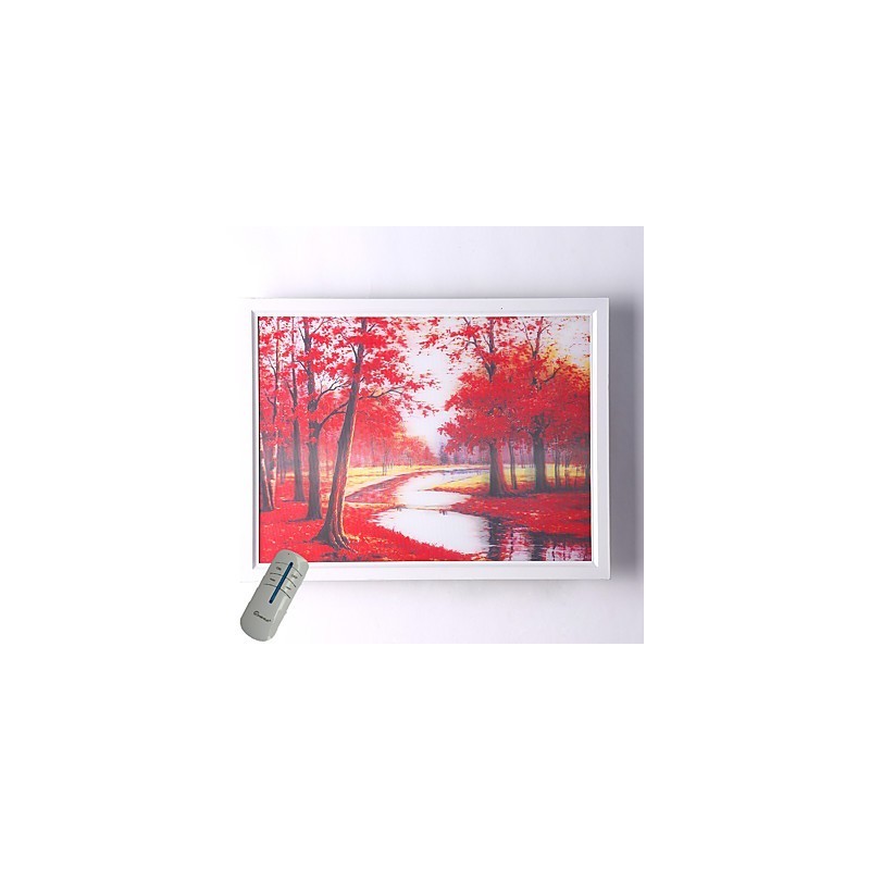 Peinture contemporaine moderne intégrée pour appliques murales à lumière ambiante