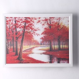 Peinture contemporaine moderne intégrée pour appliques murales à lumière ambiante