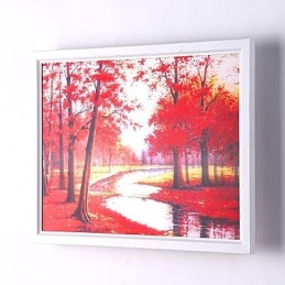 Peinture contemporaine moderne intégrée pour appliques murales à lumière ambiante