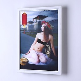 Peinture contemporaine moderne intégrée pour appliques murales à lumière ambiante