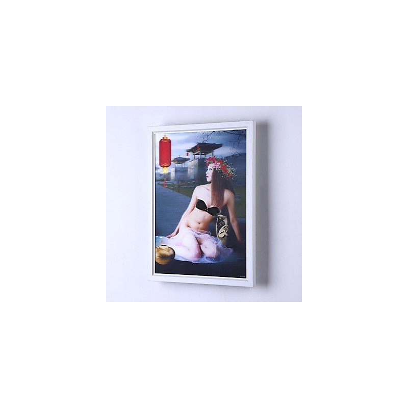 Peinture contemporaine moderne intégrée pour appliques murales à lumière ambiante