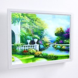 Peinture contemporaine moderne intégrée pour appliques murales à lumière ambiante