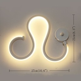 Lampe minimaliste moderne en aluminium pour chambre à coucher, lampe de chevet, décoration de couloir, éclairage créatif pour salon