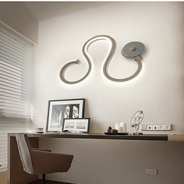 Lampe minimaliste moderne en aluminium pour chambre à coucher, lampe de chevet, décoration de couloir, éclairage créatif pour salon