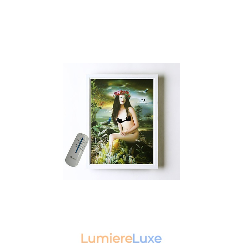 Peinture contemporaine moderne intégrée pour appliques murales à lumière ambiante