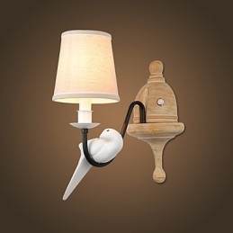 Applique murale rustique simple et vintage avec lumière ambiante