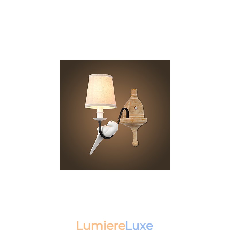 Applique murale rustique simple et vintage avec lumière ambiante