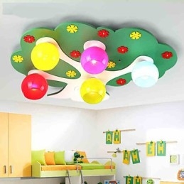 Plafonnier en bois et bambou contemporain moderne