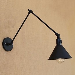 Applique murale rétro de style mini avec bras pivotant et protection des yeux