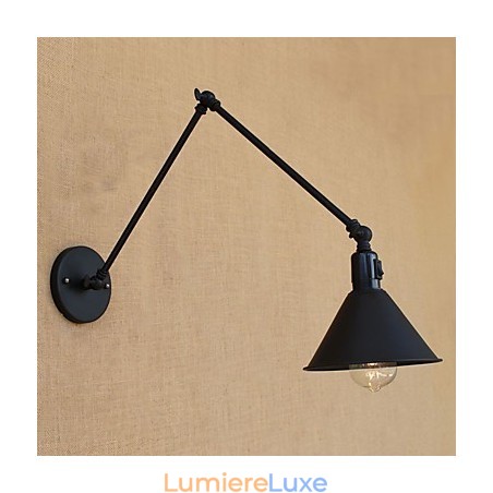 Applique murale rétro de style mini avec bras pivotant et protection des yeux Applique murale rétro de style mini avec bras pivotant et protection des yeux