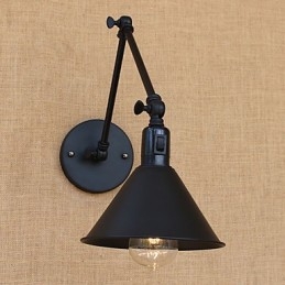 Applique murale rétro de style mini avec bras pivotant et protection des yeux