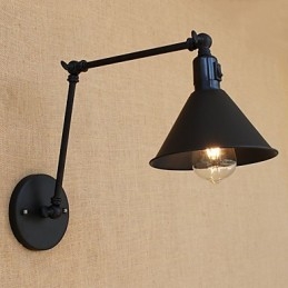 Applique murale rétro de style mini avec bras pivotant et protection des yeux