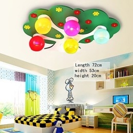 Plafonnier en bois et bambou contemporain moderne