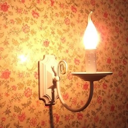 Applique murale simple et moderne à bougie, lampe à tête unique, lampe de chevet pour couloir