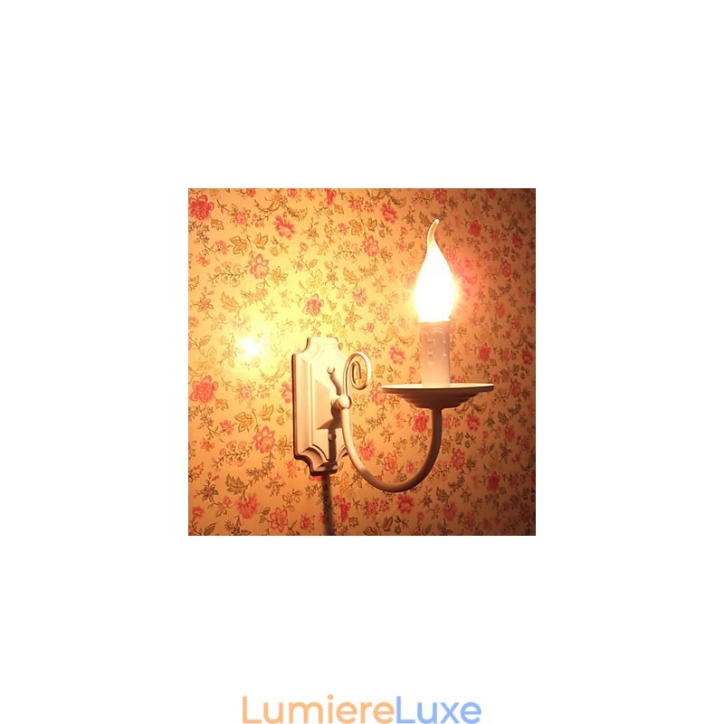Applique murale simple et moderne à bougie, lampe à tête unique, lampe de chevet pour couloir