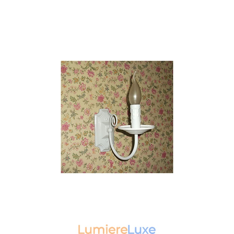 Applique murale simple et moderne à bougie, lampe à tête unique, lampe de chevet pour couloir