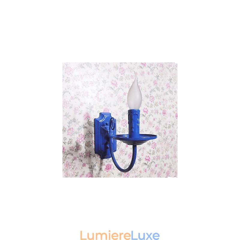 Applique murale simple et moderne à bougie, lampe à tête unique, lampe de chevet pour couloir