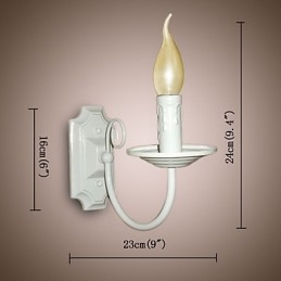 Applique murale simple et moderne à bougie, lampe à tête unique, lampe de chevet pour couloir