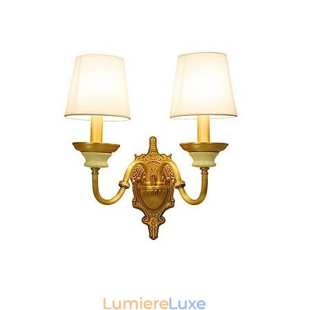 Applique murale simple, traditionnelle et classique en laiton, style mini Applique murale simple, traditionnelle et classique en laiton, style mini