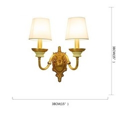 Applique murale simple, traditionnelle et classique en laiton, style mini