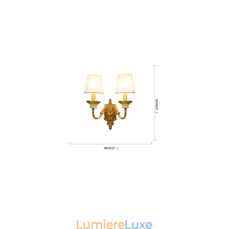 Applique murale simple, traditionnelle et classique en laiton, style mini