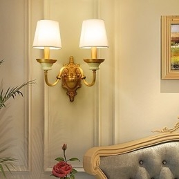 Applique murale simple, traditionnelle et classique en laiton, style mini