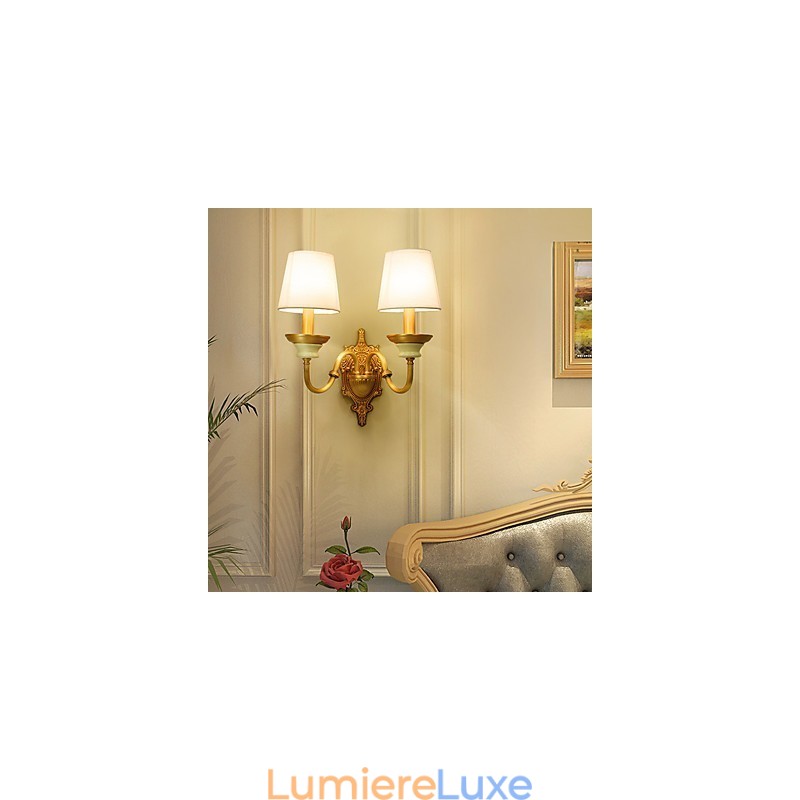 Applique murale simple, traditionnelle et classique en laiton, style mini
