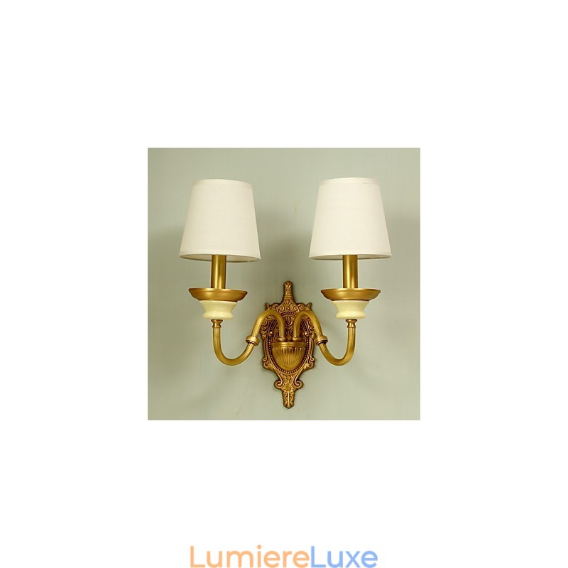 Applique murale simple, traditionnelle et classique en laiton, style mini