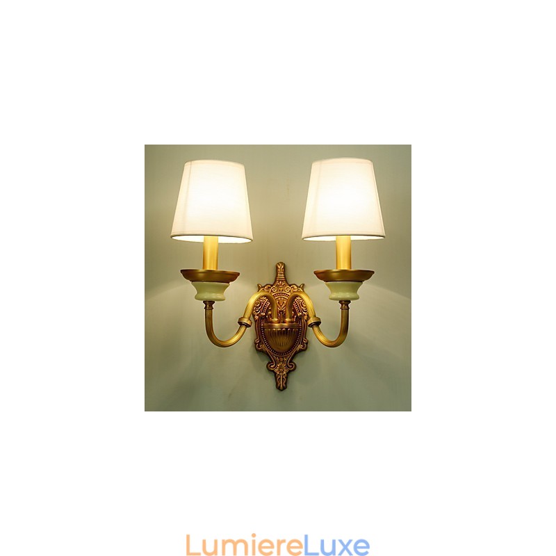Applique murale simple, traditionnelle et classique en laiton, style mini
