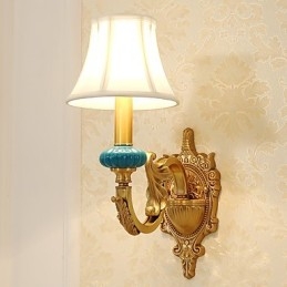 Applique murale simple, traditionnelle et classique en laiton, style mini
