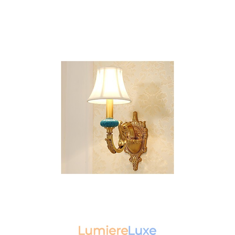 Applique murale simple, traditionnelle et classique en laiton, style mini