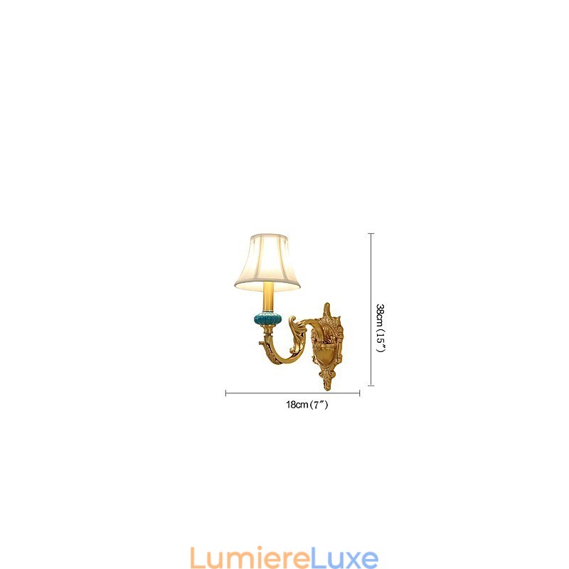 Applique murale simple, traditionnelle et classique en laiton, style mini