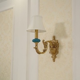 Applique murale simple, traditionnelle et classique en laiton, style mini