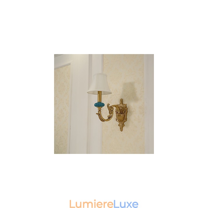 Applique murale simple, traditionnelle et classique en laiton, style mini