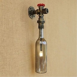 Applique murale bouteille d'eau gris fumé