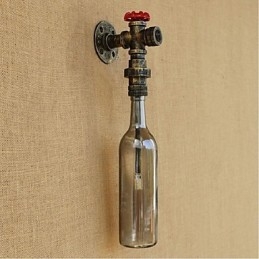 Applique murale bouteille d'eau gris fumé