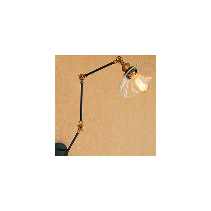 Luminaires d'ambiance à bras pivotant avec fonction chromée rustique Lodge Country