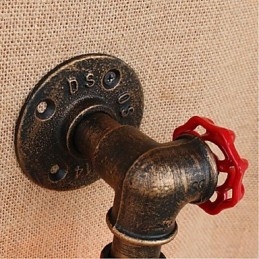 Applique murale décorative nostalgique en forme de pipe à eau simple