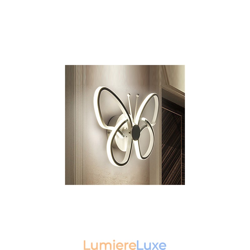 Appliques murales modernes en forme de papillon, créatives en métal et acrylique, pour salon, couloir, chambre à coucher, hôtel, lampe de chevet